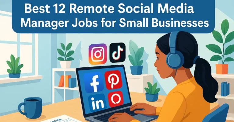 Best 12 Remote Social Media Manager Jobs for Small Businesses